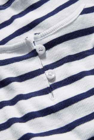 Navy/White Stripe Long Sleeve Top (3mths-6yrs)